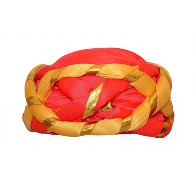 S H A H I T A J Traditional Rajasthani Faux Silk Adjustable Vantma or Barmeri Pagdi Safa or Turban Multi-Colored for Kids and Adults (RT11)-ST89_19