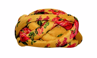 S H A H I T A J Traditional Rajasthani Faux Silk Floral Adjustable Vantma or Barmeri Pagdi Safa or Turban Multi-Colored for Kids and Adults (RT13)