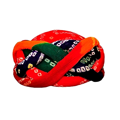 S H A H I T A J Traditional Rajasthani Cotton Bandhej Adjustable Vantma or Barmeri Holi Pagdi Safa or Turban Multi-Colored for Kids and Adults (RT16)-ST94_18