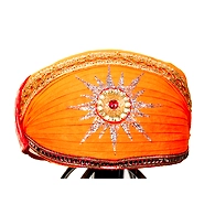 S H A H I T A J Traditional Rajasthani Cotton Mewadi Pagdi or Turban Multi-Colored for Kids and Adults (MT24)