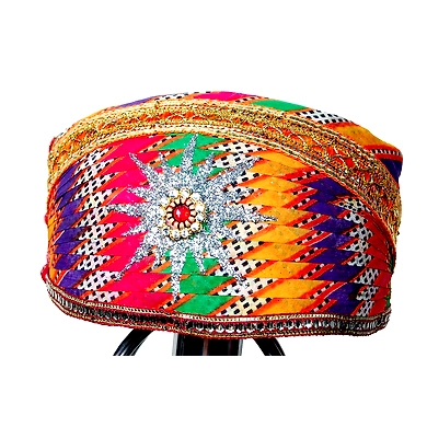 S H A H I T A J Traditional Rajasthani Cotton Mewadi Pagdi or Turban Multi-Colored for Kids and Adults (MT27)-ST105_21