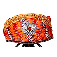 S H A H I T A J Traditional Rajasthani Cotton Mewadi Pagdi or Turban Multi-Colored for Kids and Adults (MT28)