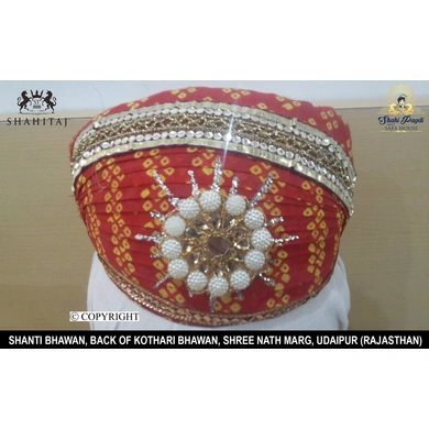 S H A H I T A J Traditional Rajasthani Cotton Mewadi Pagdi or Turban Multi-Colored for Kids and Adults (MT30)-ST108_23andHalf