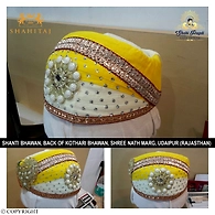 S H A H I T A J Traditional Rajasthani Cotton Mewadi Pagdi or Turban Multi-Colored for Kids and Adults (MT35)