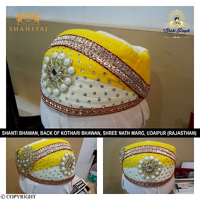 S H A H I T A J Traditional Rajasthani Cotton Mewadi Pagdi or Turban Multi-Colored for Kids and Adults (MT35)-ST113_20
