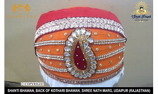 S H A H I T A J Traditional Rajasthani Cotton Mewadi Barati Pagdi or Turban Multi-Colored for Kids and Adults (MT40)
