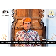 S H A H I T A J Traditional Rajasthani Cotton Mewadi Barati Pagdi or Turban Multi-Colored for Kids and Adults (MT43)