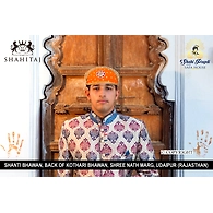 S H A H I T A J Traditional Rajasthani Cotton Mewadi Barati Pagdi or Turban Multi-Colored for Kids and Adults (MT44)