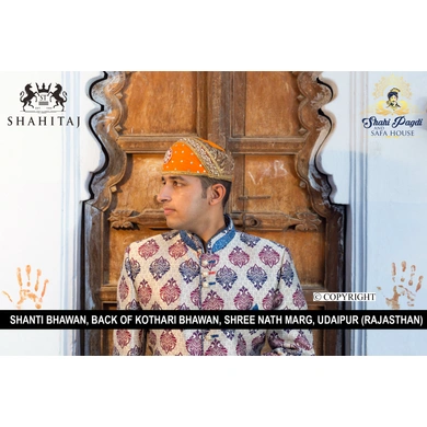 S H A H I T A J Traditional Rajasthani Cotton Mewadi Barati Pagdi or Turban Multi-Colored for Kids and Adults (MT44)-20-4