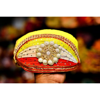 S H A H I T A J Traditional Rajasthani Cotton Mewadi Pagdi or Turban Multi-Colored for Kids and Adults (MT45)-ST123_22