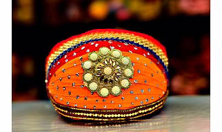 S H A H I T A J Traditional Rajasthani Cotton Mewadi Pagdi or Turban Multi-Colored for Kids and Adults (MT46)