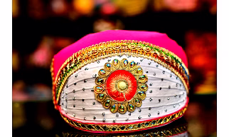 S H A H I T A J Traditional Rajasthani Cotton Mewadi Pagdi or Turban Multi-Colored for Kids and Adults (MT47)