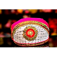 S H A H I T A J Traditional Rajasthani Cotton Mewadi Pagdi or Turban Multi-Colored for Kids and Adults (MT47)