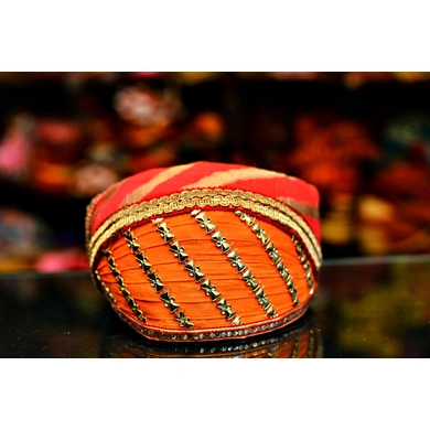 S H A H I T A J Traditional Rajasthani Cotton Mewadi Barati Pagdi or Turban Multi-Colored for Kids and Adults (MT50)-ST128_19andHalf