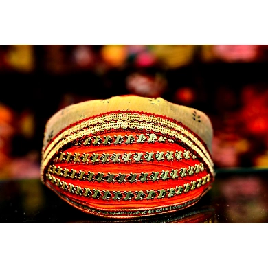 S H A H I T A J Traditional Rajasthani Cotton Mewadi Barati Pagdi or Turban Multi-Colored for Kids and Adults (MT51)-ST129_20