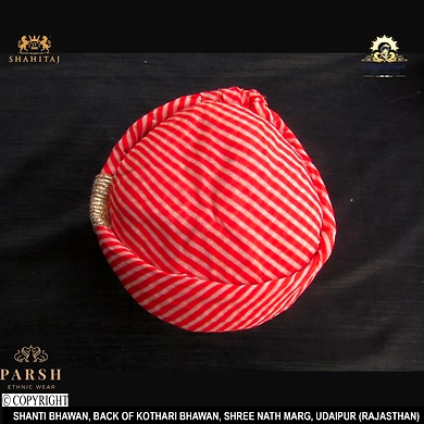 S H A H I T A J Traditional Rajasthani Cotton Mewadi Pagdi or Turban Multi-Colored for Kids and Adults (MT57)-18-3