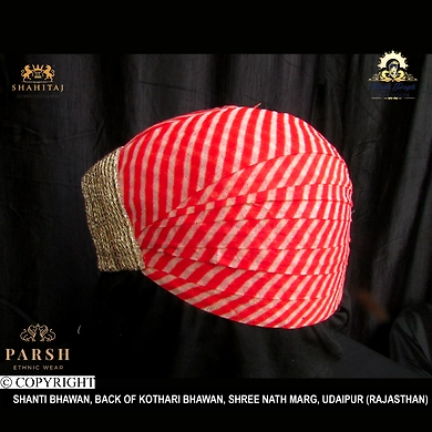 S H A H I T A J Traditional Rajasthani Cotton Mewadi Pagdi or Turban Multi-Colored for Kids and Adults (MT57)-18-4