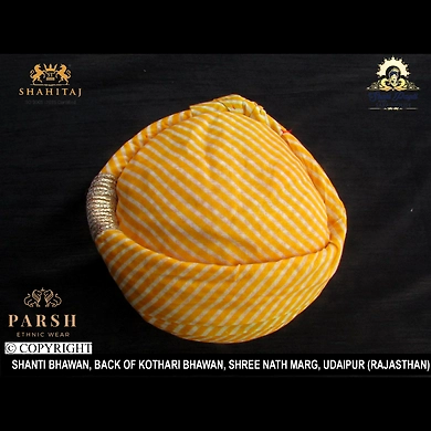 S H A H I T A J Traditional Rajasthani Cotton Mewadi Pagdi or Turban Multi-Colored for Kids and Adults (MT58)-18-3