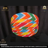 S H A H I T A J Traditional Rajasthani Cotton Mewadi Pagdi or Turban Multi-Colored for Kids and Adults (MT60)