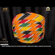S H A H I T A J Traditional Rajasthani Cotton Mewadi Pagdi or Turban Multi-Colored for Kids and Adults (MT61)