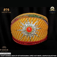S H A H I T A J Traditional Rajasthani Cotton Mewadi Pagdi or Turban Multi-Colored for Kids and Adults (MT64)