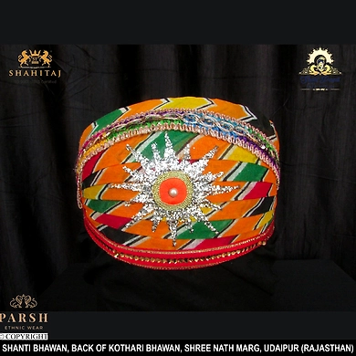 S H A H I T A J Traditional Rajasthani Cotton Mewadi Pagdi or Turban Multi-Colored for Kids and Adults (MT67)-ST145_23