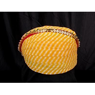 S H A H I T A J Traditional Rajasthani Cotton Mewadi Pagdi or Turban with Pachewadi Multi-Colored for Kids and Adults (MT75)