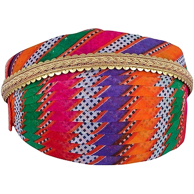 S H A H I T A J Traditional Rajasthani Cotton Mewadi Mothda Pagdi or Turban with Pachewadi Multi-Colored for Kids and Adults (MT84)-ST162_21