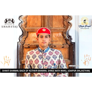 S H A H I T A J Traditional Rajasthani Red or Kasumal Cotton Mewadi Pagdi or Turban for Kids and Adults (MT87)-ST165_19