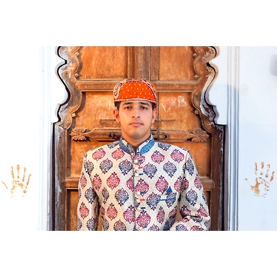 S H A H I T A J Traditional Rajasthani Cotton Mewadi Pagdi or Turban Multi-Colored for Kids and Adults (MT88)-ST166_23andHalf