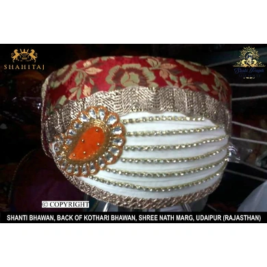 S H A H I T A J Traditional Rajasthani Cotton Mewadi Pagdi or Turban Multi-Colored for Kids and Adults (MT90)-ST168_20andHalf