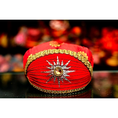 S H A H I T A J Traditional Rajasthani Cotton Mewadi Pagdi or Turban Multi-Colored for Kids and Adults (MT92)-ST170_23andHalf