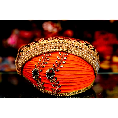 S H A H I T A J Traditional Rajasthani Cotton Mewadi Pagdi or Turban Multi-Colored for Kids and Adults (MT95)-ST173_22andHalf