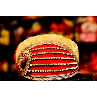 S H A H I T A J Traditional Rajasthani Cotton Mewadi Pagdi or Turban Multi-Colored for Kids and Adults (MT96)-ST174_22andHalf