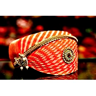 S H A H I T A J Traditional Rajasthani Cotton Mewadi Pagdi or Turban Multi-Colored for Kids and Adults (MT98)