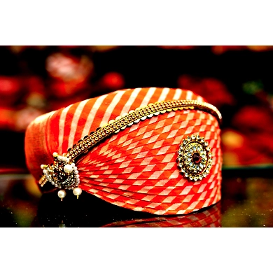 S H A H I T A J Traditional Rajasthani Cotton Mewadi Pagdi or Turban Multi-Colored for Kids and Adults (MT98)-ST176_20andHalf