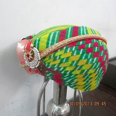 S H A H I T A J Traditional Rajasthani Cotton Mewadi Pagdi or Turban Multi-Colored for Kids and Adults (MT102)-18-3