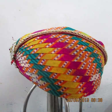 S H A H I T A J Traditional Rajasthani Cotton Mewadi Mothda Pagdi or Turban Multi-Colored for Kids and Adults (MT103)-ST181_20