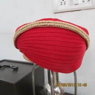 S H A H I T A J Traditional Rajasthani Red Kasumal Cotton Mewadi Pagdi or Turban for Kids and Adults (MT105)