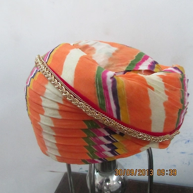 S H A H I T A J Traditional Rajasthani Cotton Mewadi Pagdi or Turban Multi-Colored for Kids and Adults (MT111)-18-4