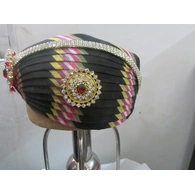 S H A H I T A J Traditional Rajasthani Cotton Mewadi Pagdi or Turban Multi-Colored for Kids and Adults (MT112)