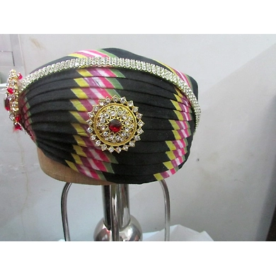 S H A H I T A J Traditional Rajasthani Cotton Mewadi Pagdi or Turban Multi-Colored for Kids and Adults (MT112)-ST190_19