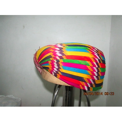 S H A H I T A J Traditional Rajasthani Cotton Mewadi Pagdi or Turban Multi-Colored for Kids and Adults (MT113)-18-4