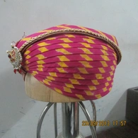 S H A H I T A J Traditional Rajasthani Cotton Mewadi Pagdi or Turban Multi-Colored for Kids and Adults (MT114)