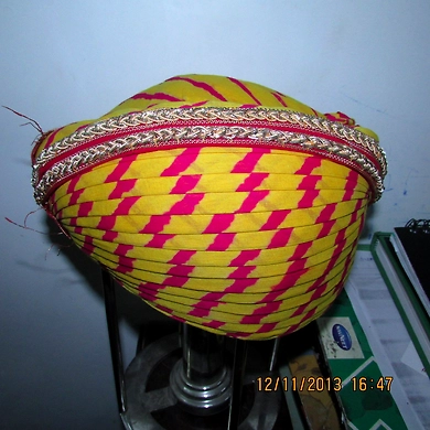 S H A H I T A J Traditional Rajasthani Cotton Mewadi Pagdi or Turban Multi-Colored for Kids and Adults (MT118)-18-3
