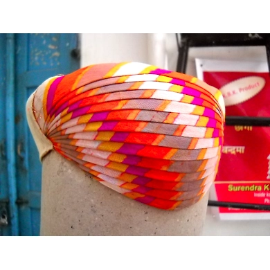 S H A H I T A J Traditional Rajasthani Cotton Mewadi Pagdi or Turban Multi-Colored for Kids and Adults (MT121)-ST199_22