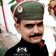 S H A H I T A J Traditional Rajasthani Cotton Mewadi Pagdi or Turban Multi-Colored for Kids and Adults (MT124)