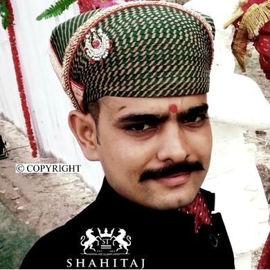 S H A H I T A J Traditional Rajasthani Cotton Mewadi Pagdi or Turban Multi-Colored for Kids and Adults (MT124)-ST202_18andHalf