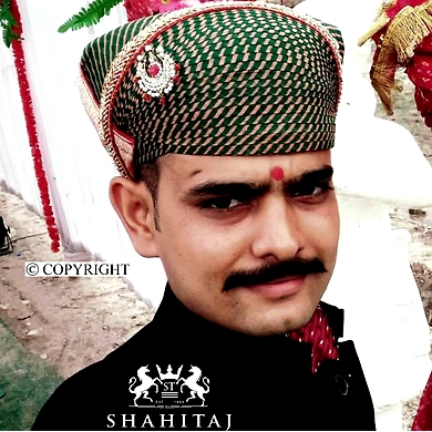 S H A H I T A J Traditional Rajasthani Cotton Mewadi Pagdi or Turban Multi-Colored for Kids and Adults (MT124)-ST202_23