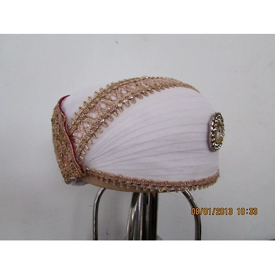 S H A H I T A J Traditional Rajasthani Cotton Mewadi Bohra Pagdi or Turban Multi-Colored for Kids and Adults (MT127)-18-3
